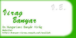 virag banyar business card